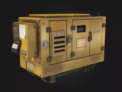 Industrial Generator Box  Rugged Power for Harsh Environments 3D model