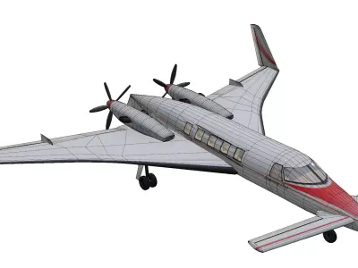 Beechcraft Starship Low-poly 3D model