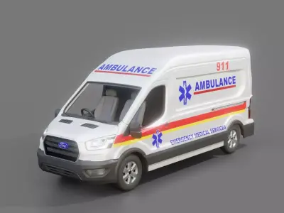 Ford Transit Ambulance 3D model