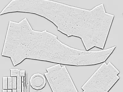 Low Poly Scythe Weapon Free low-poly 3D model
