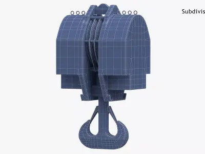 Liebherr LR Crane Hook Block 03 1 3D model