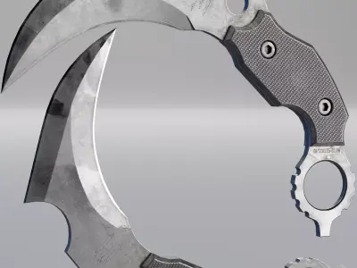 Karambit Knife Low-poly 3D model shop