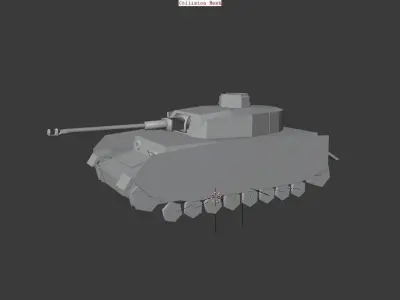 PZKPFW IV ausf H Low-poly 3D model