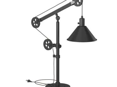 Carbon Loft - Table Lamp with Pulley System 3D model