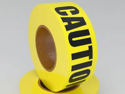 Caution Tape Collection 3D model