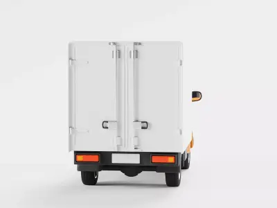 Stylized delivery truck Low-poly 3D model