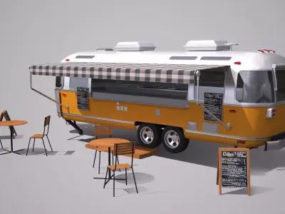 Airstream Food Trailer 3D model