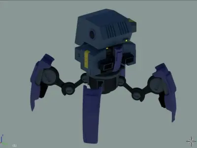 Game robot Low-poly 3D model