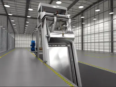 Wire-driven grids 3D model