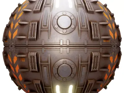 PBR Seamless Sci-Fi Texture 40 Low-poly 3D model