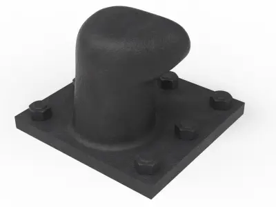 100 T PORT BOLLARD 3D model