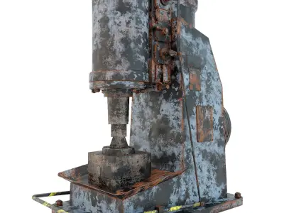 Industrial machine tool - MA4129 Rusty forging hammer 3D model