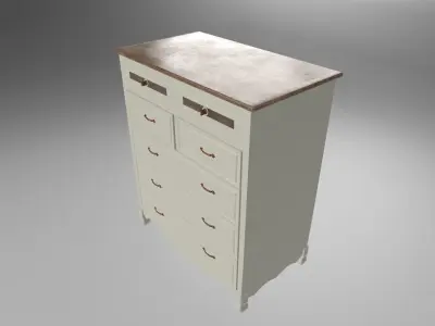 Furniture Chests of Drawers Cottage Low-poly 3D model