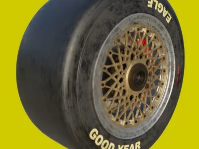 Race Car Tire Free low-poly 3D model