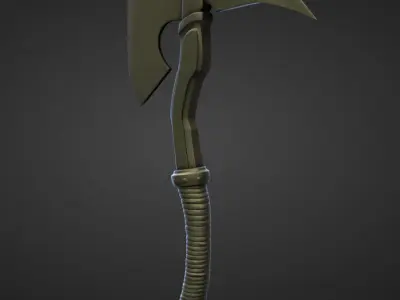 AXE5 high and low poly Low-poly 3D model