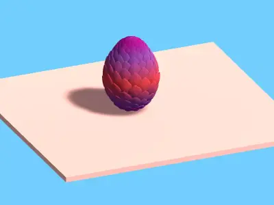 Dragon Egg Model Low-poly 3D model