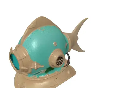 Steampunk Fish Deep Sea Helmet 3D model