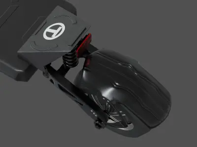 Electric scooter Teverun Fighter pbr Low-poly 3D model