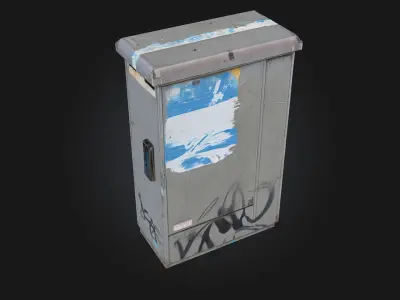 Utility Box Graffiti  Urban Art with an Edge 3D model
