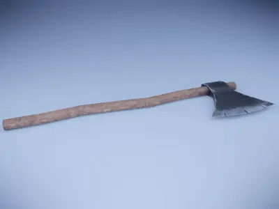 Lumberjack ax Low-poly 3D model