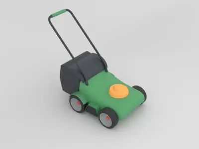 Lawn Mower Low-poly 3D model Low-poly 3D model