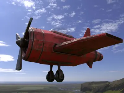 Small Plane Low-poly 3D model purchase
