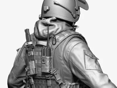 Russian Special Force Soldier Zbrush 3D model