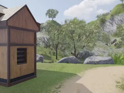Mountain Village Layout 3D model