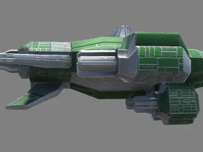 Space Scout Ship Free low-poly 3D model