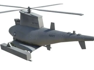 Low Poly MQ-8 Fire Scout UAV Drone Low-poly 3D model