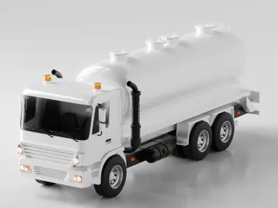Tanker Truck  Low-poly 3D model
