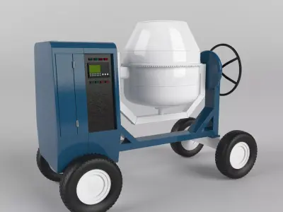 Concrete mixer 2 3D model