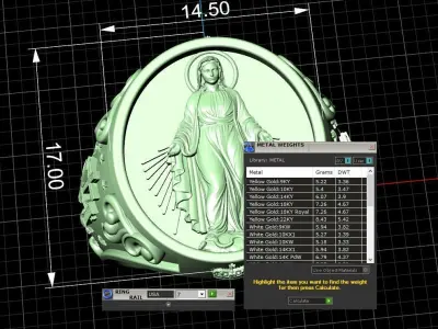 Antique Religious Ring 3D print model
