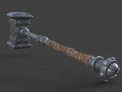 Viking Heavy Hammer Low-poly 3D model