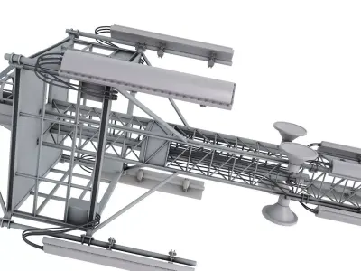 Cell Site Mobile Tower 3D model