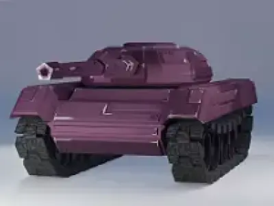 T55 - Stylized Tank 3D Model Free low-poly 3D model