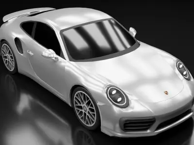 2016 Porsche 911 Turbo Free low-poly 3D model