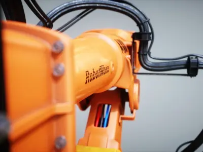 Industrial Robot IRB Low-poly 3D model