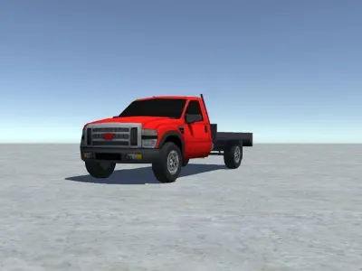 Industrial Truck 1 Low-poly 3D model