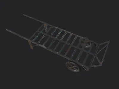 Old cart Free low-poly 3D model