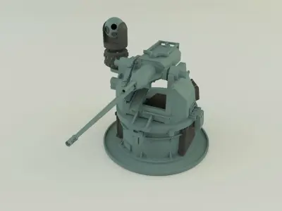 military gun tower 3D model