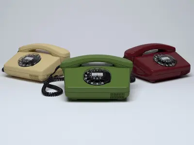 Rotary Telephone FeTAp 791 3D model