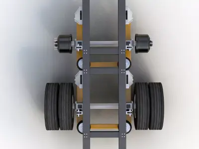 Truck Trailer Chassis 3D model