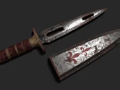 Medieval Dagger 3D model