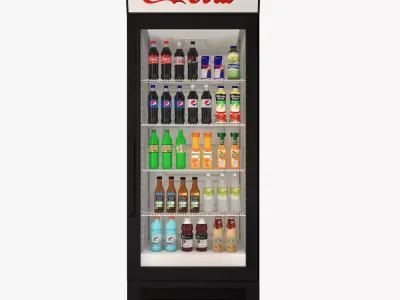 Fridge Coca cola Low-poly 3D model