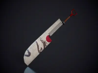 Japanese sword Low-poly 3D model