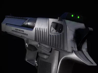 Desert Eagle Pistol Low-poly 3D model purchase