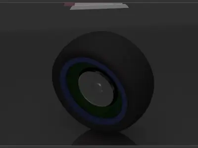Wheel  Low-poly 3D model