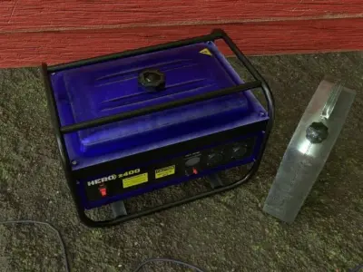 Electric generator   Low-poly 3D model