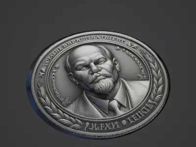 Vladimir Ilyic Lenin Medallion 3D print model purchase